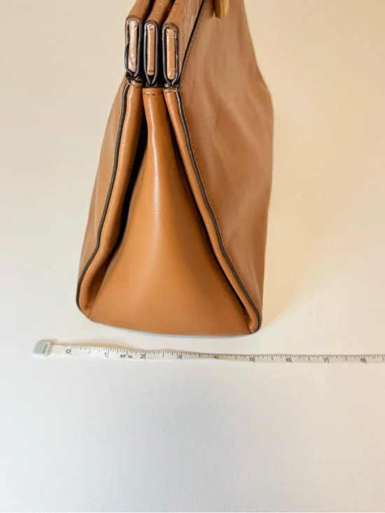 Michael Kors Gramercy Medium Acorn Leather Satchel - Croc Trim - Picture 13 of 14